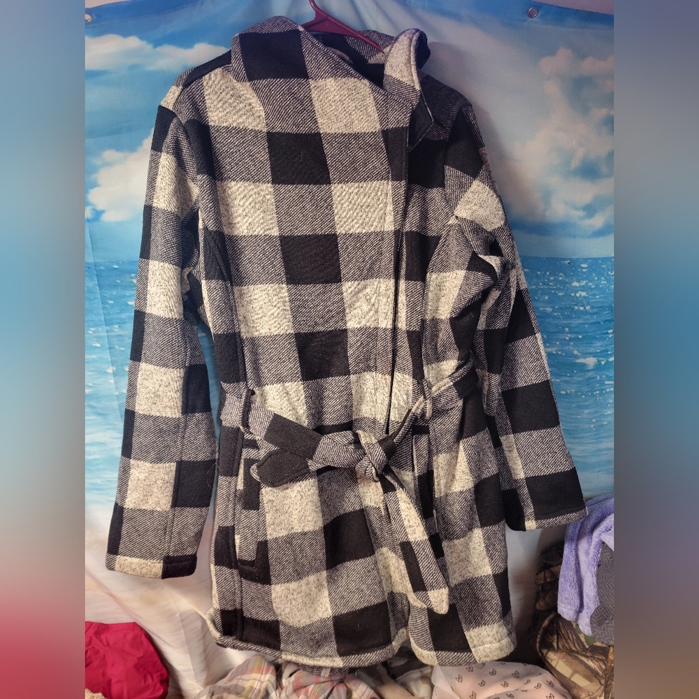 Steve Madden Buffalo Plaid Ladies Winter Coat‎ Size 1X